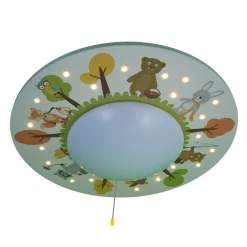 Børn Niermann Standby Skovens Sjove Dyr loftlampe, 1 lyskilde, 20 LED’er