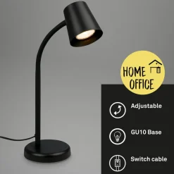 Briloner Skriva bordlampe, GU10-fatning, sort