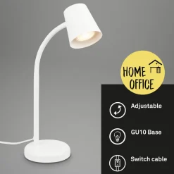 Briloner Skriva bordlampe, GU10-fatning, hvid
