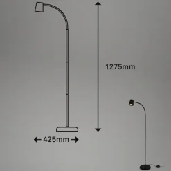 Briloner Skriva gulvlampe, justerbar, GU10, sort