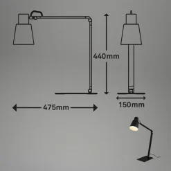 Briloner Skrivebordslampe 7467015 i sort
