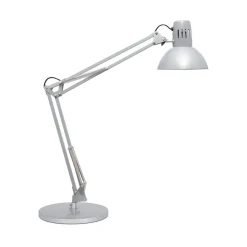 Maul Skrivebordslampe study, sølvfarvet, 49 cm, stativ