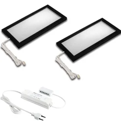 Sky LED-underskabslampe 2 stk. 4.000 K sort^Hera Clearance