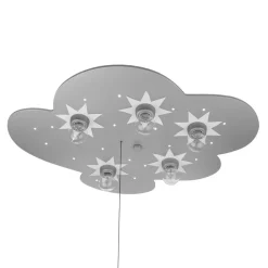 Børn Niermann Standby Loftlamper>Sky loftlampe titanium, 5 lyskilder 20 LED-punkter