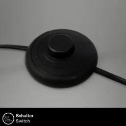 Slama gulvlampe, naturfarve, metal, søgræs, E27^Briloner Best