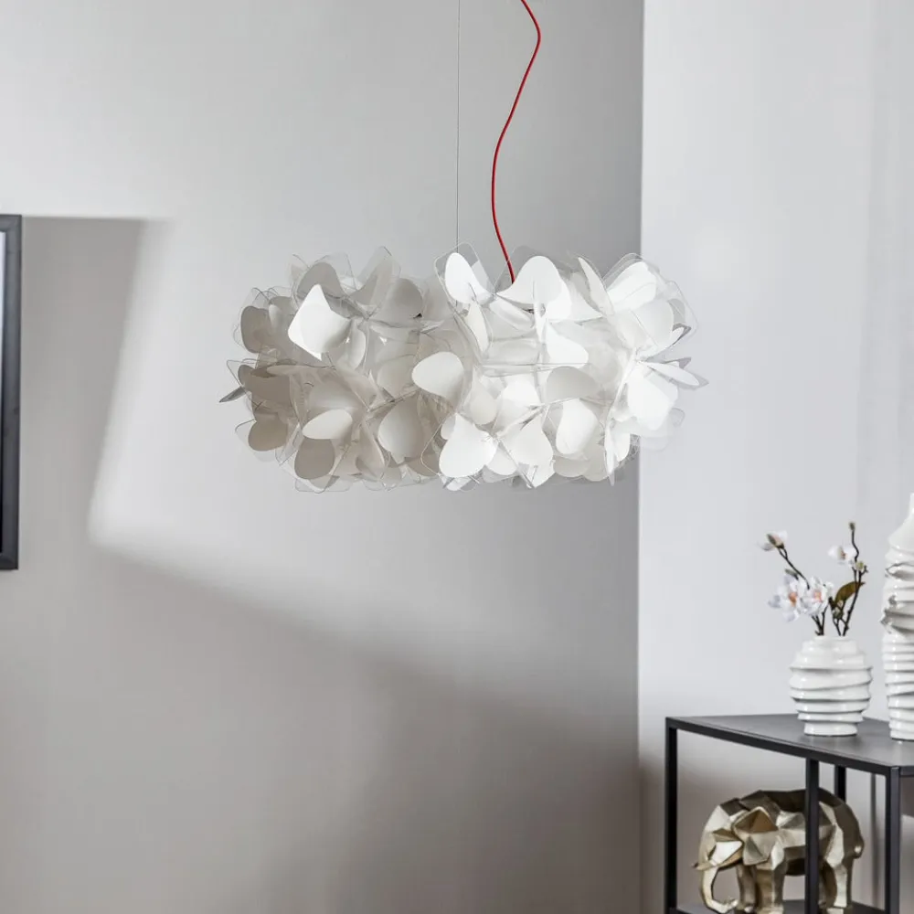 Slamp Pendellamper>hængelampe Clizia Mama Non Mama, Ø53cm, hvid/rød