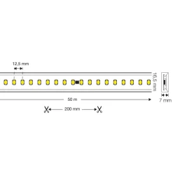 The Light Group Dekorationsbelysning|Led Strips>SLC LED-stripe 230V komplet sæt IP65 5m, 4.000K