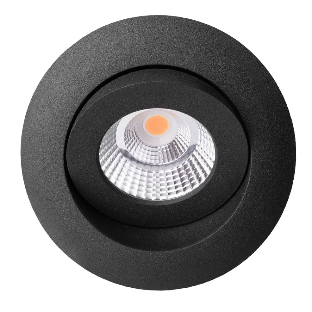 SLC One 360° LED-indbygningslampe dæmp-til-varm sort^The Light Group Online