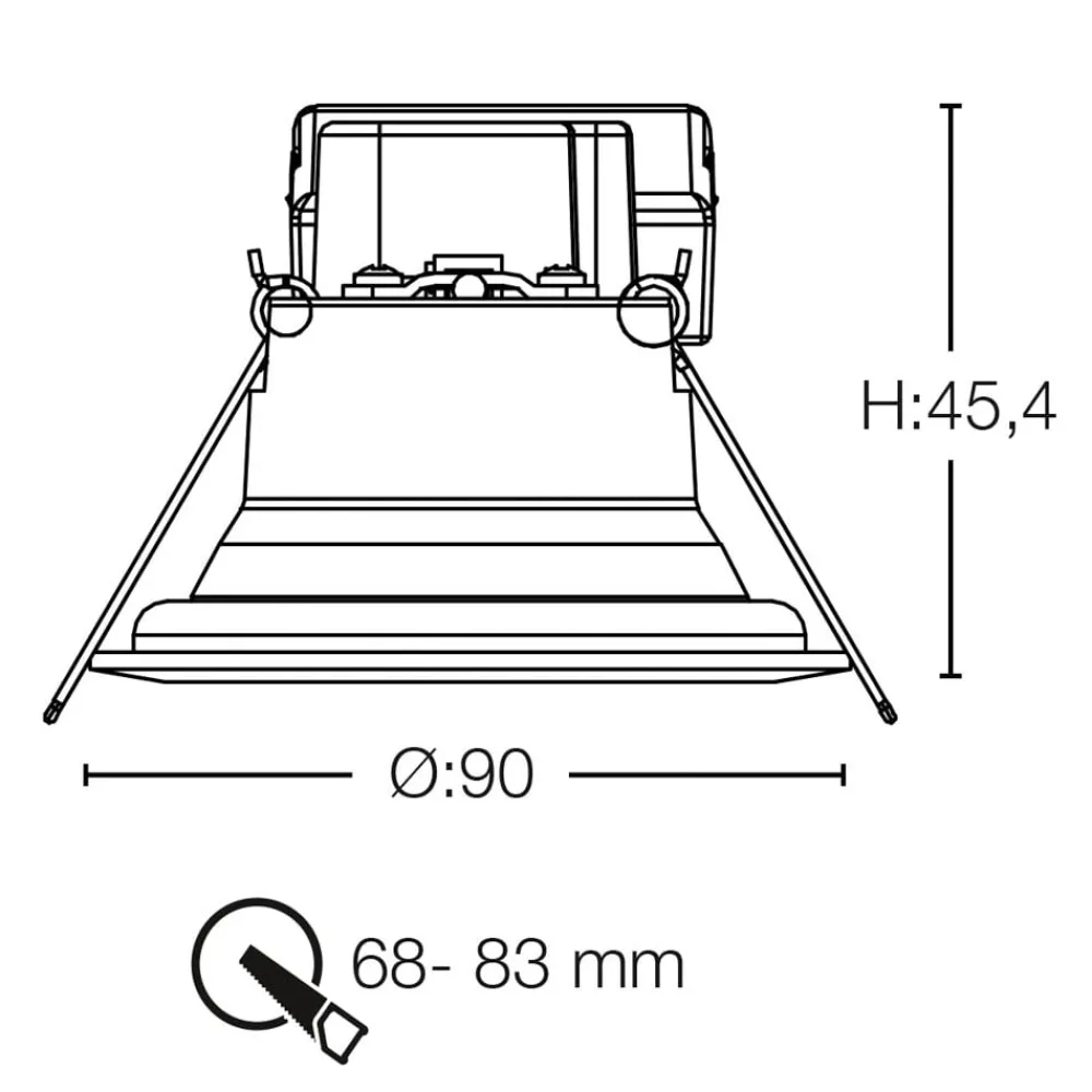 The Light Group SLC One 360° SunLike LED indbygningslampe hvid 927