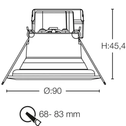 SLC One 360° SunLike LED indbygningslampe sort 930^The Light Group Outlet