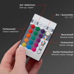Slim LED-panel rundt RGBW effekt Ø42cm hvidt^Briloner Online