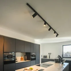 SLV Arbejdsrum/Kontor|Skinnesystem>Asto Tube GU10-spot til 1-fase skinne, sort