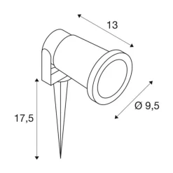 Big Nautilus lampe med jordspyd, grøn^SLV Outlet