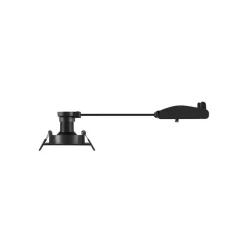 SLV Loftlamper|Spotlights>Forsænket loftlampe New Tria, sort, aluminium, længde 8,2 cm