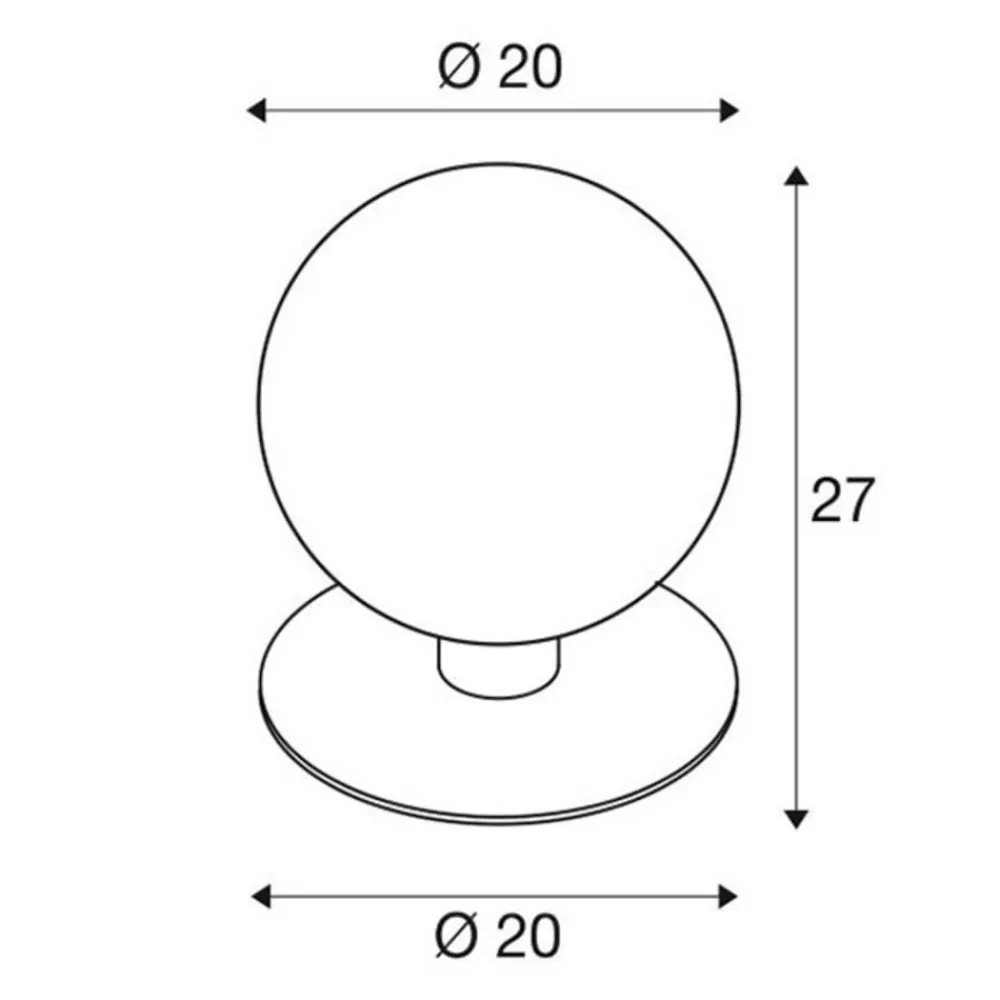 SLV Sokkellamper>Gloo Pure 27 Piedestallampe, højde 27 cm
