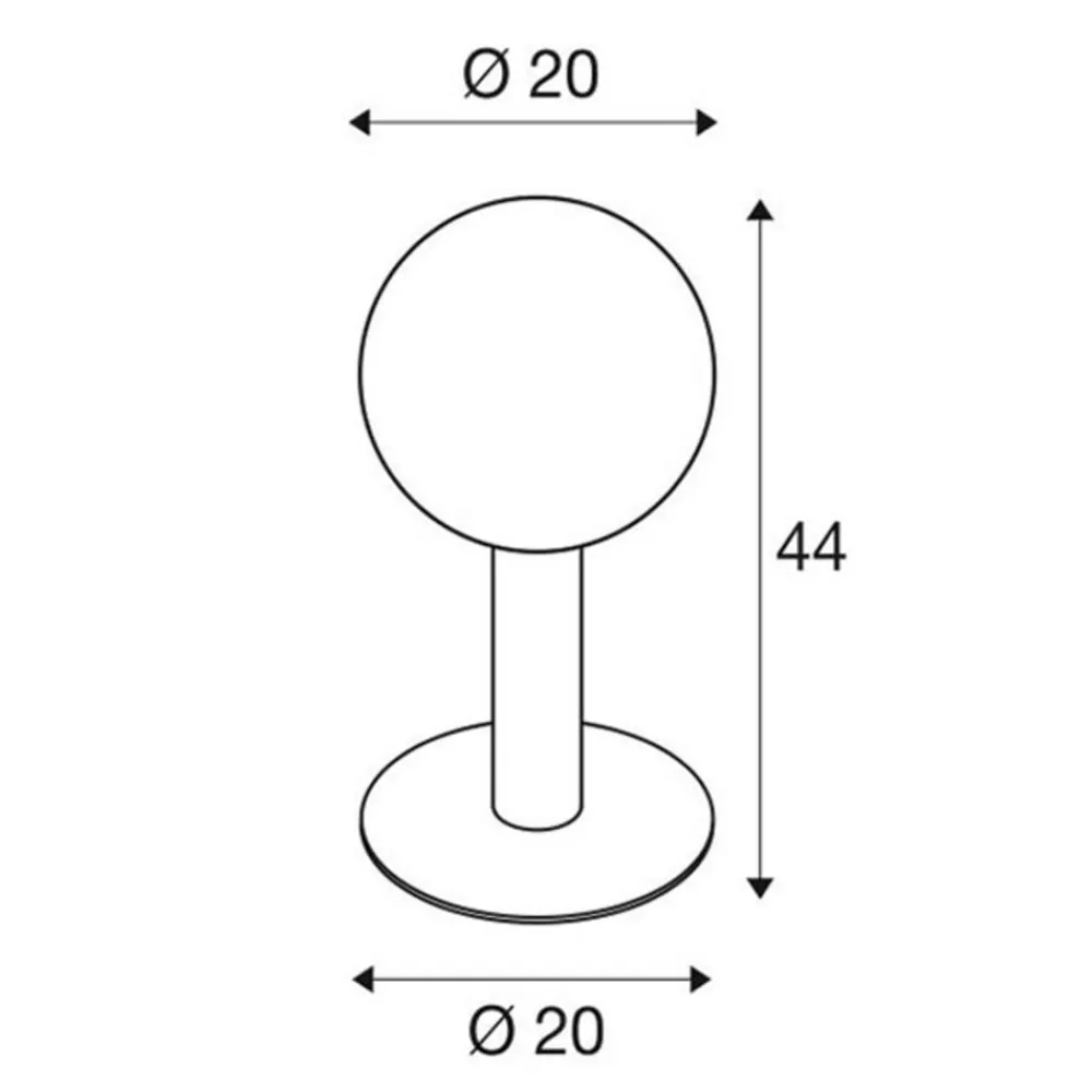 SLV Sokkellamper>Gloo Pure 44 Piedestallampe, højde 44 cm