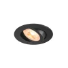 SLV Indbygningsspots>Indbygget loftslampe New Tria, sort, aluminium, Ø 8,2 cm