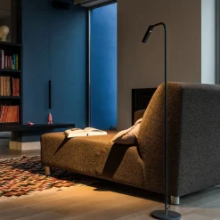 SLV Arbejdsrum/Kontor|Gulvlamper>Karpo LED-gulvlampe, med dæmper, sort