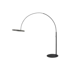 LED-gulvlampe One Bow FL, sort, stål, højde 232 cm^SLV Outlet