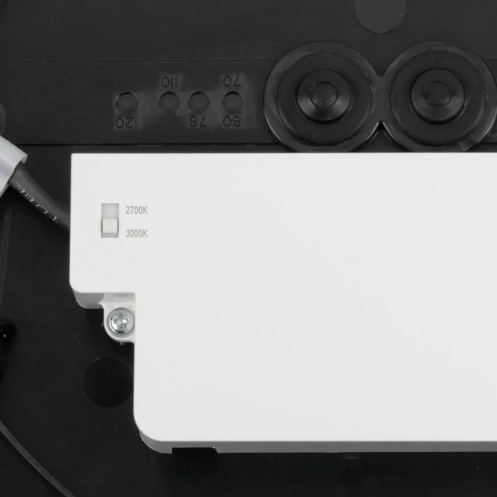 LED-loftlampe Decona, Ø 30 cm, sort/guldfarvet^SLV