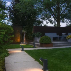 SLV Sokkellamper>LED-sokkellampe S-Cube 35, antracit, aluminium, højde 35 cm