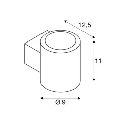LED-væglampe Oculus, Ø 9 cm, dæmpbar til varmt lys, metal^SLV New