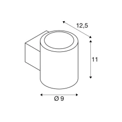 LED-væglampe Oculus, messingfarvet Ø 9 cm dæmpbar til varmt lys^SLV