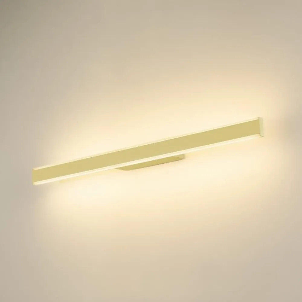 SLV LED-væglampe til badeværelset One Linear, 70 cm, messingfarvet