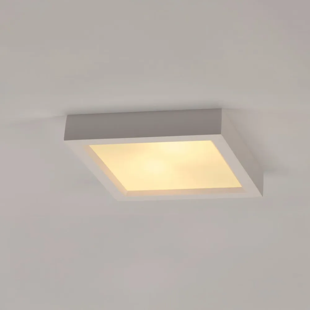 SLV Loftlamper>loftlampe Plastra 104, hvid, gips, bredde 25 cm