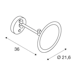 SLV Maganda LED-vægspejl, rundt, justerbart, CCT