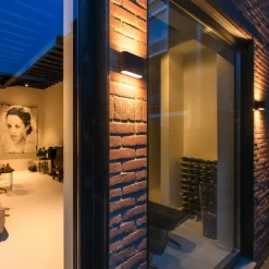 SLV Oval udendørs væglampe op/ned CCT 13,5 cm sort