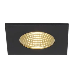 Patta-I LED-indbygningslampe kantet, mat sort^SLV Discount