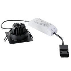 Patta-I LED-indbygningslampe kantet, mat sort^SLV Discount