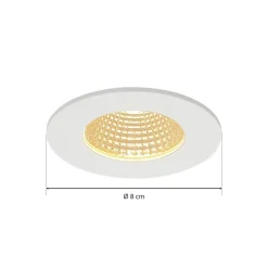SLV Patta-I LED-indbygningslampe, rund, mat hvid