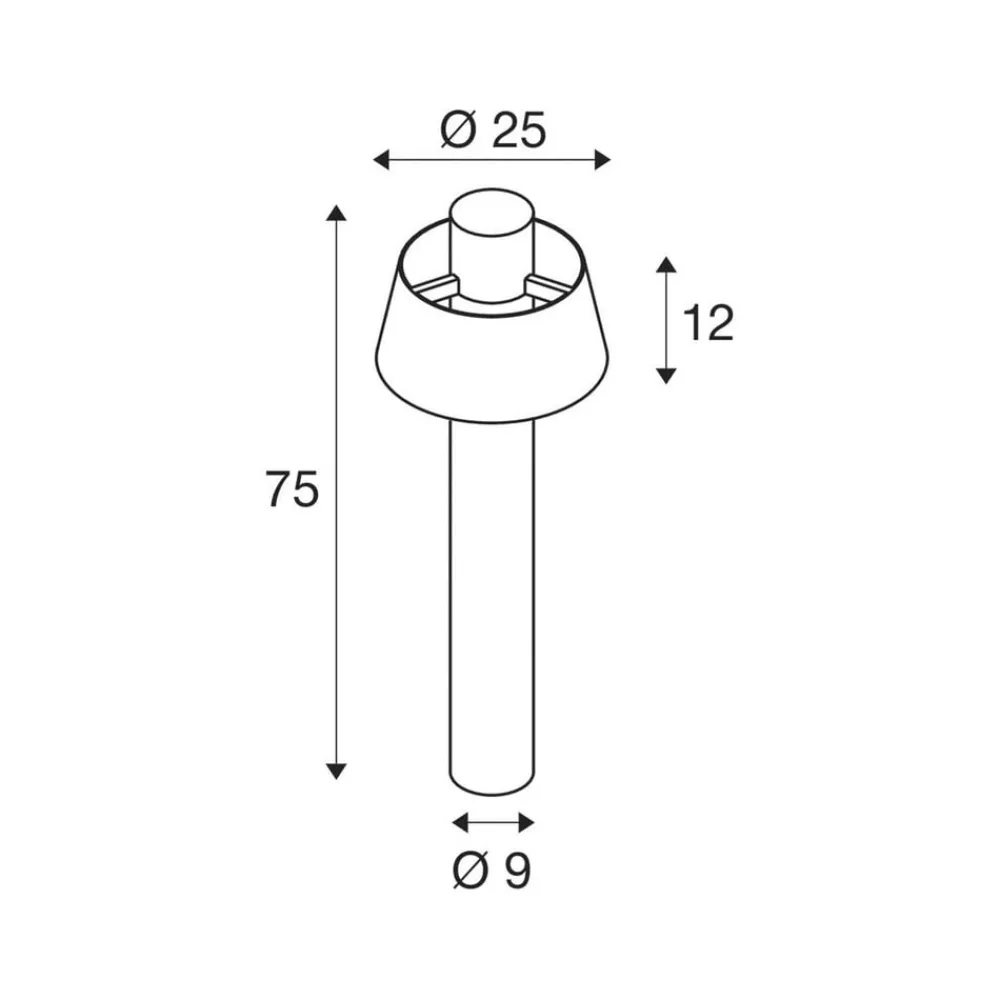 SLV Gadebelysning>Photoni 75, rustfarvet, aluminium, højde 75 cm