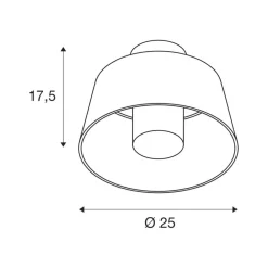 SLV Photoni loftlampe, rustfarvet, aluminium, Ø 25 cm