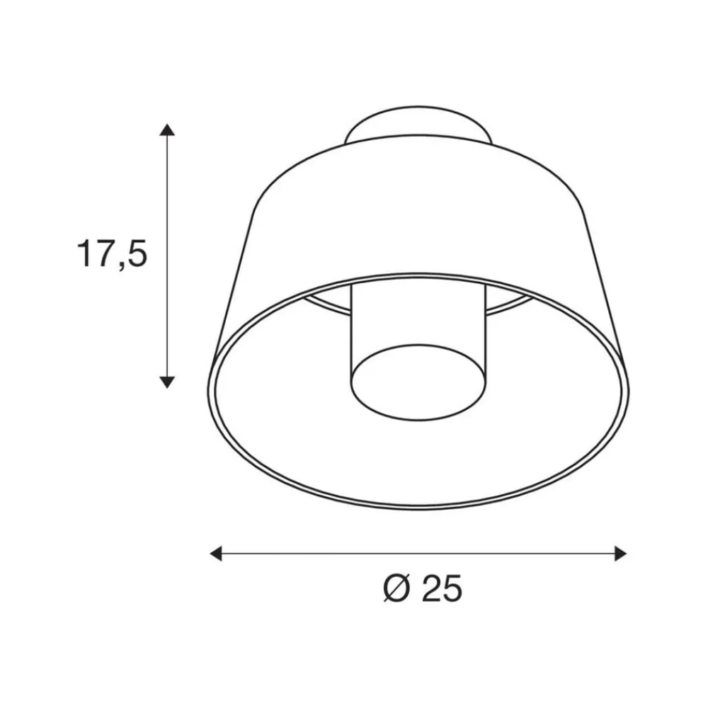 SLV Photoni loftlampe, rustfarvet, aluminium, Ø 25 cm
