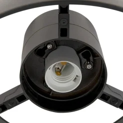 SLV Photoni loftlampe, sort, aluminium, Ø 25 cm