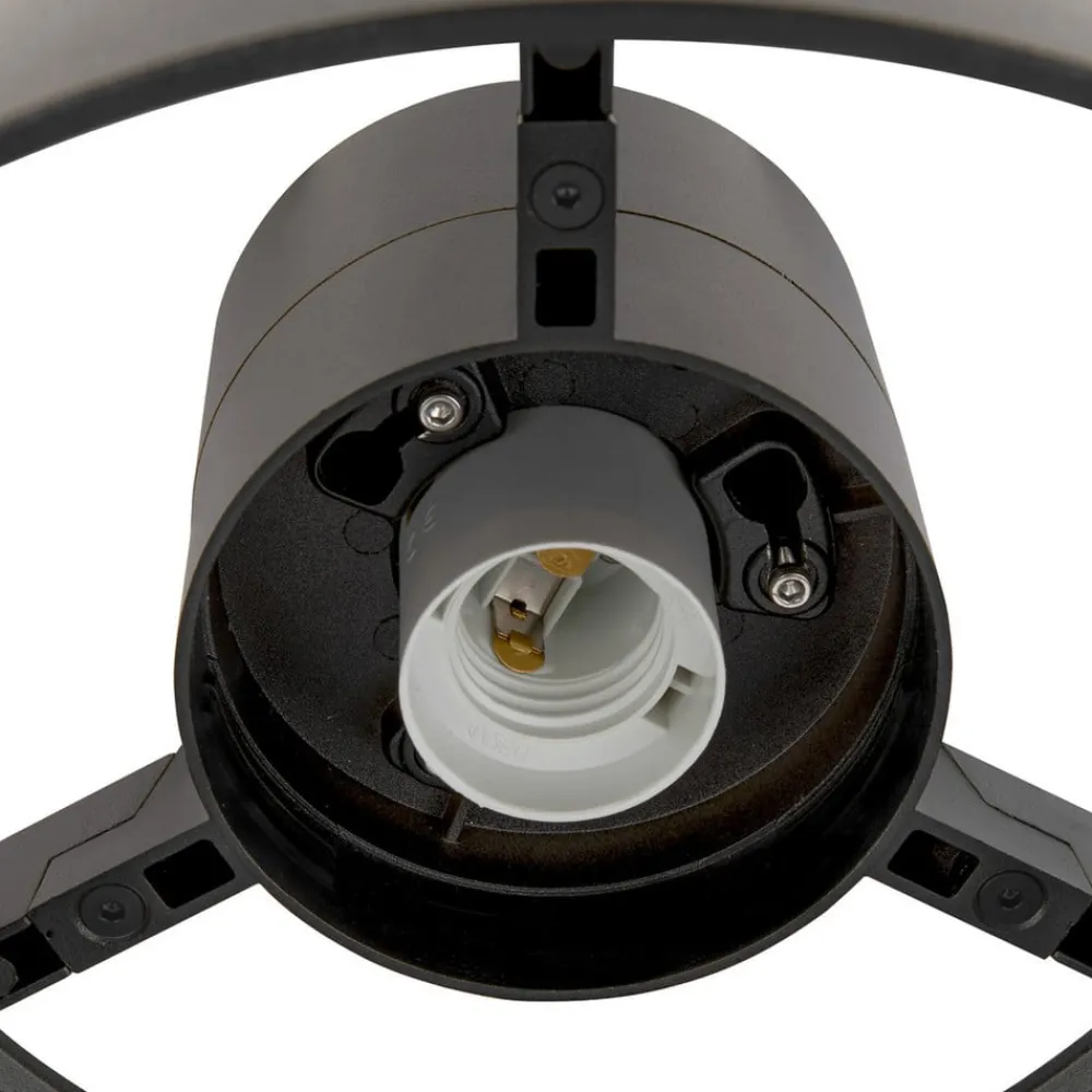 SLV Photoni loftlampe, sort, aluminium, Ø 25 cm