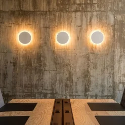 Plastra LED-væglampe lavet af gips, rund^SLV New