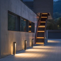 Quad Pole LED-vejlampe, antracit, aluminium, højde 90 cm^SLV Outlet