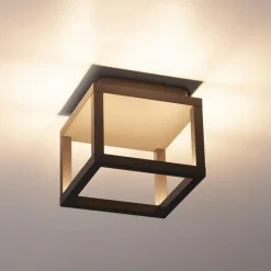 SLV Udendørs Loftlamper>Quadrulo LED udendørs loftslampe indir. antracit