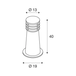 Rusty 40 sokkellampe, rustfarvet, stål, højde 40 cm^SLV Sale