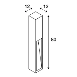 Rusty Slot 80 LED stibelysning, højde 80 cm^SLV New