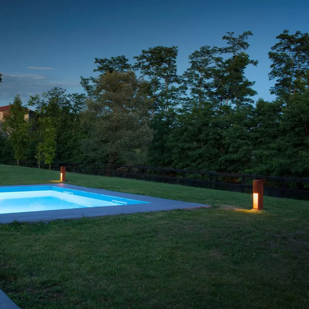 SLV Sokkellamper>Rusty Slot 50 LED-sokkelampe, højde 50 cm