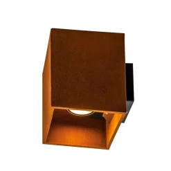 Rusty udendørs LED-væglampe, up/down, kvader^SLV Best