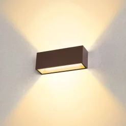 SLV Sitra LED udendørs væglampe op/ned 30cm rust