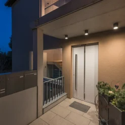 SLV Sitra udendørs loftlampe, antracit, aluminium, Ø 10 cm