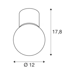 SLV Varyt loftlampe til badeværelset, hvid, aluminium, Ø 12 cm