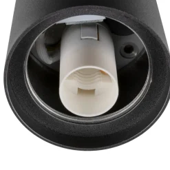 SLV Varyt loftlampe til badeværelset, sort, aluminium, Ø 12 cm